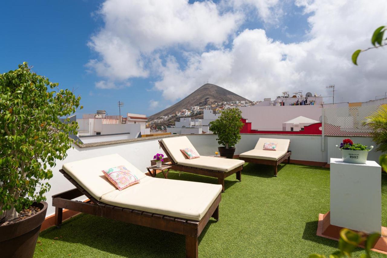 The Yellow House - Solarium - Climatized Pool Galdar Exterior photo